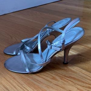 Nine West Silver Heels